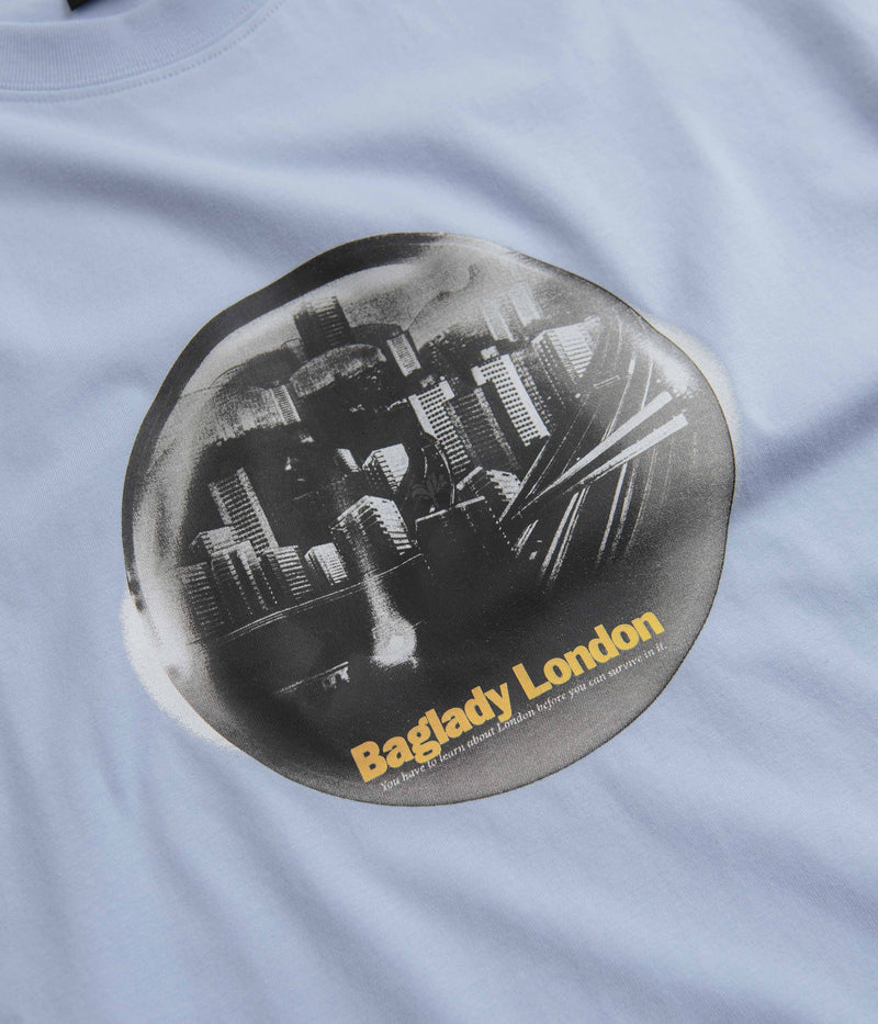 Baglady Survive London T-Shirt in Ice Blue