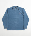 Baglady Thick Corduroy Polo Shirt in Azure Blue