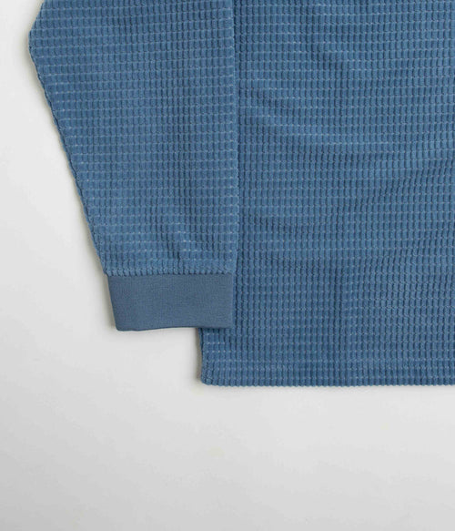 Baglady Thick Corduroy Polo Shirt in Azure Blue