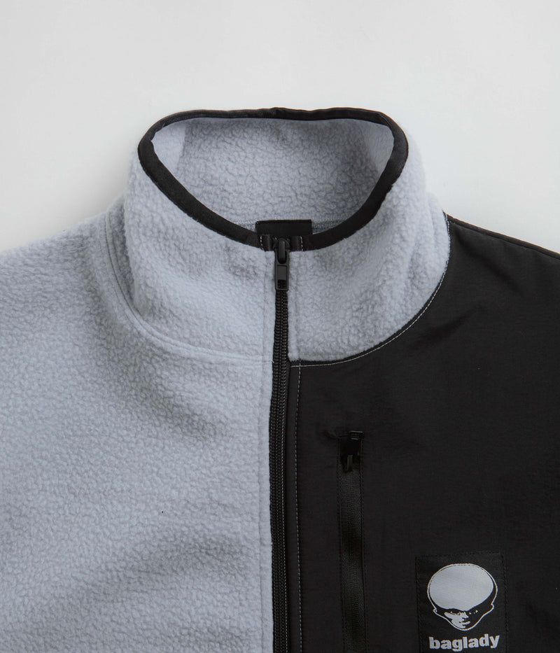 Baglady Zip Up Fleece in Ice Blue