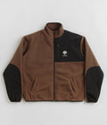 Baglady Zip Up Fleece in Tawny Brown