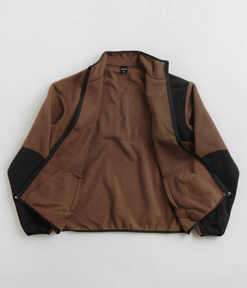 Baglady Zip Up Fleece in Tawny Brown