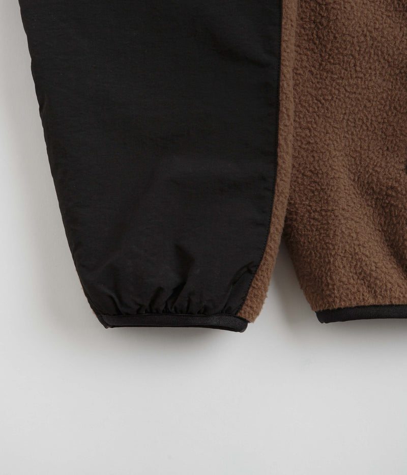 Baglady Zip Up Fleece in Tawny Brown