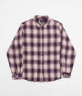 Brixton Bowery Summer Weight Flannel Shirt in Purple and Beige