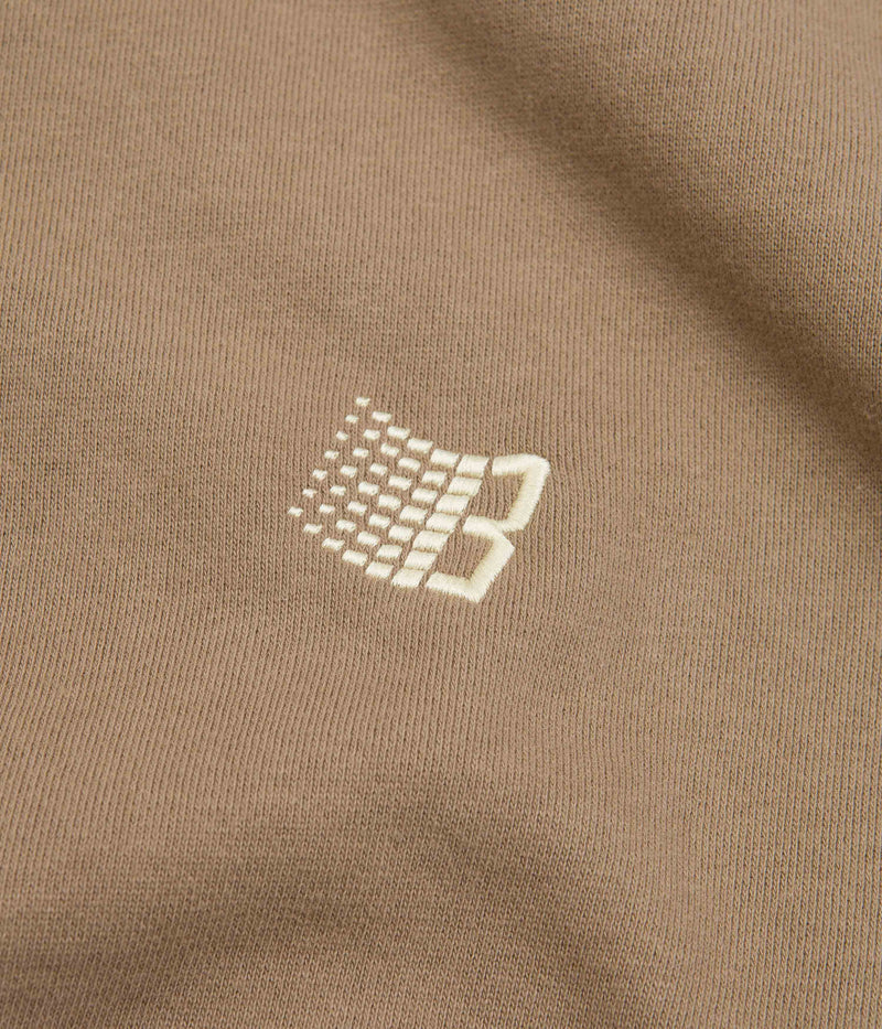 Bronze 56K B Logo Embroidered Crewneck Sweatshirt in Light Brown