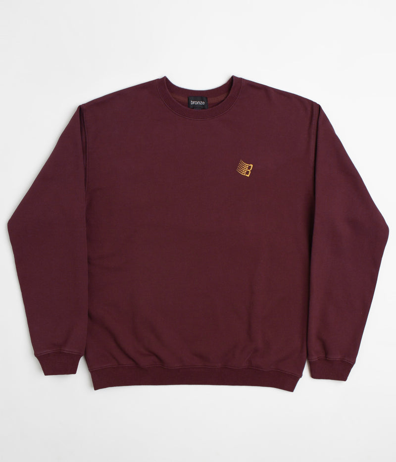 Bronze 56K Logo Crewneck Sweatshirt in Burgundy