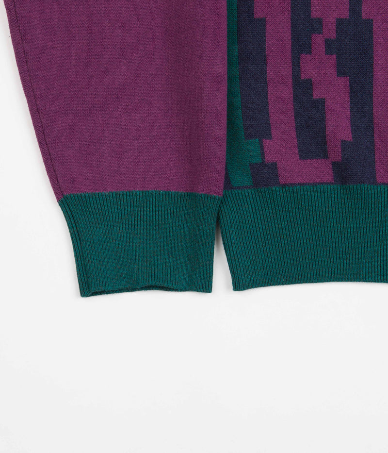 Bronze 56K Old E Crewneck Sweatshirt in Purple and Teal