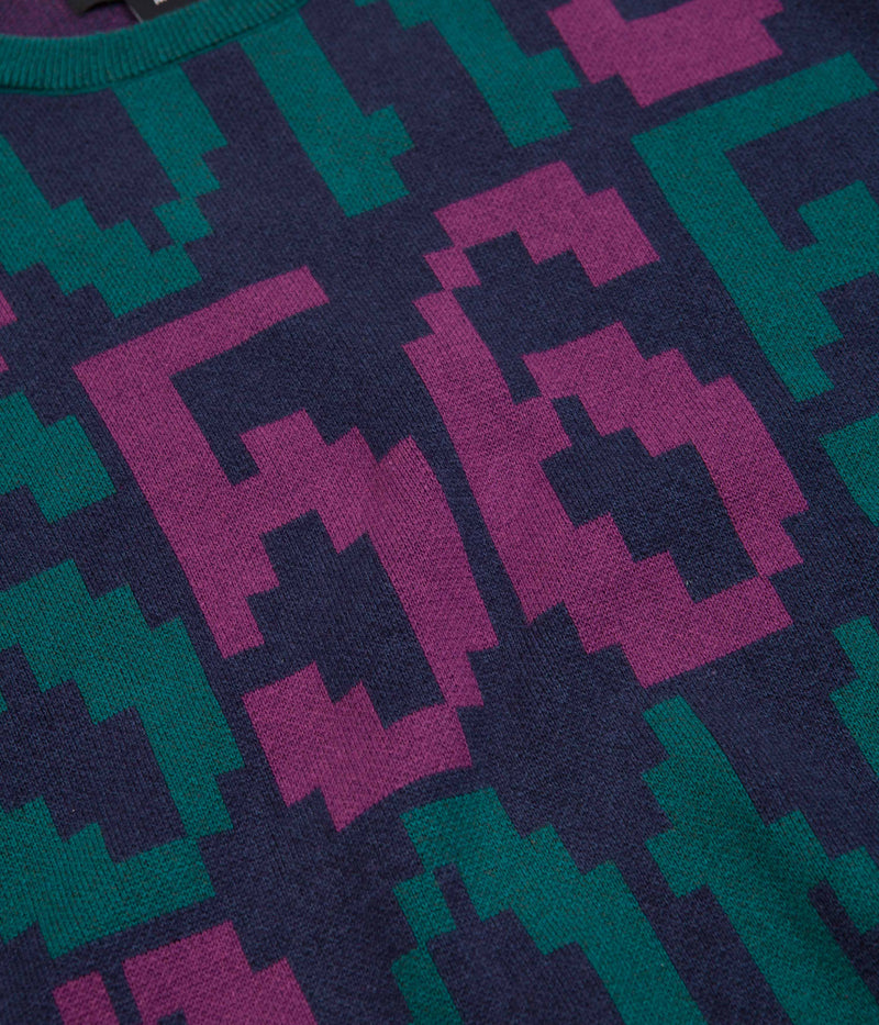 Bronze 56K Old E Crewneck Sweatshirt in Purple and Teal