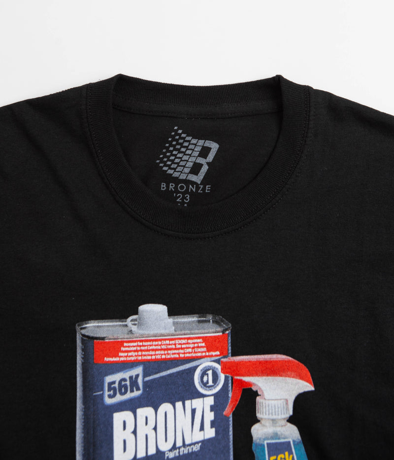 Bronze 56K Paint Thinner T-Shirt in Black