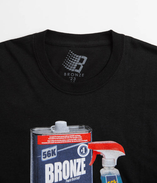 Bronze 56K Paint Thinner T-Shirt in Black