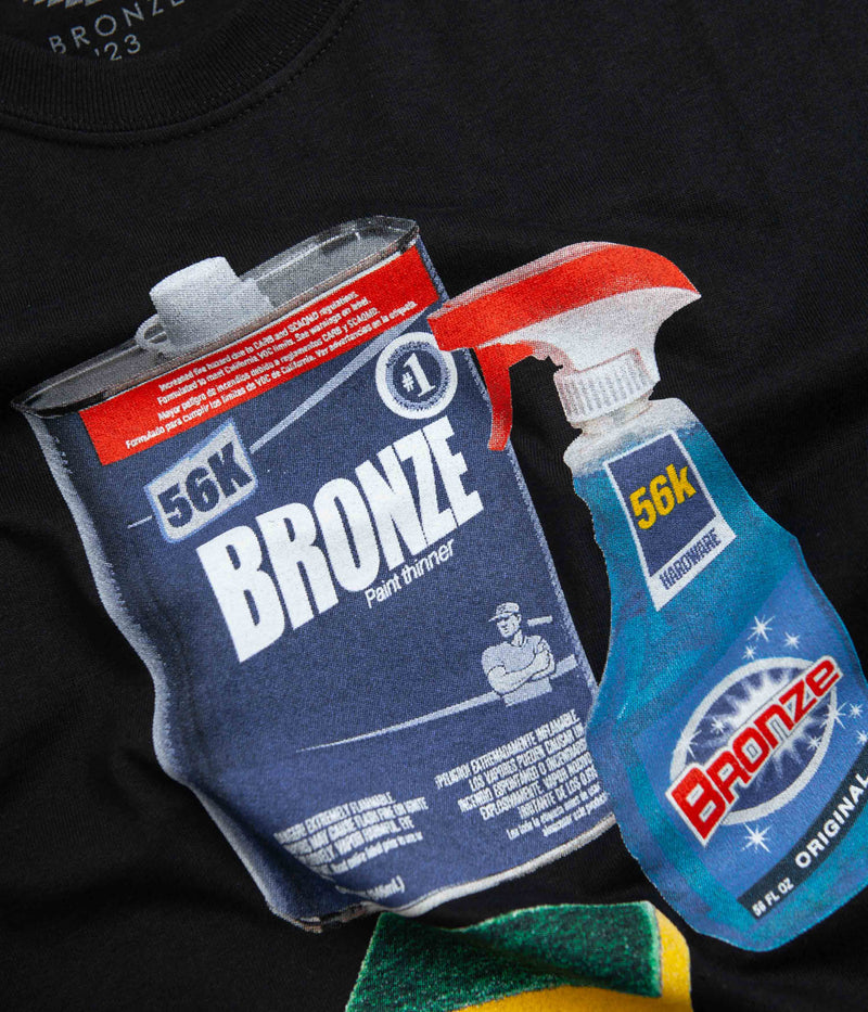 Bronze 56K Paint Thinner T-Shirt in Black