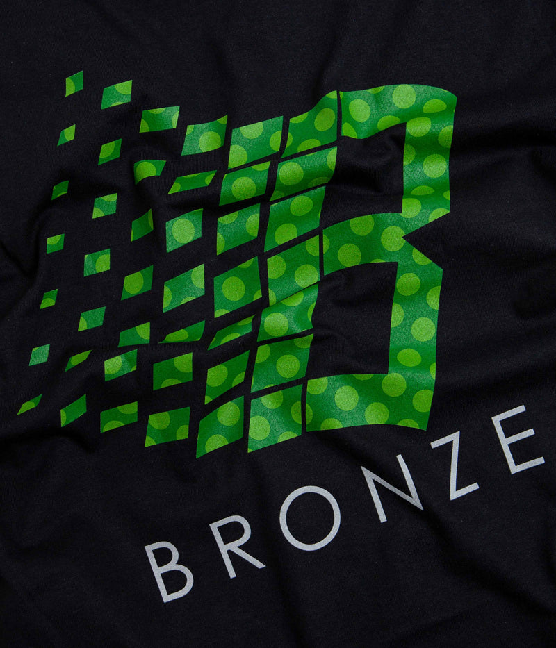 Bronze 56K Polka Dot Logo T-Shirt in Black