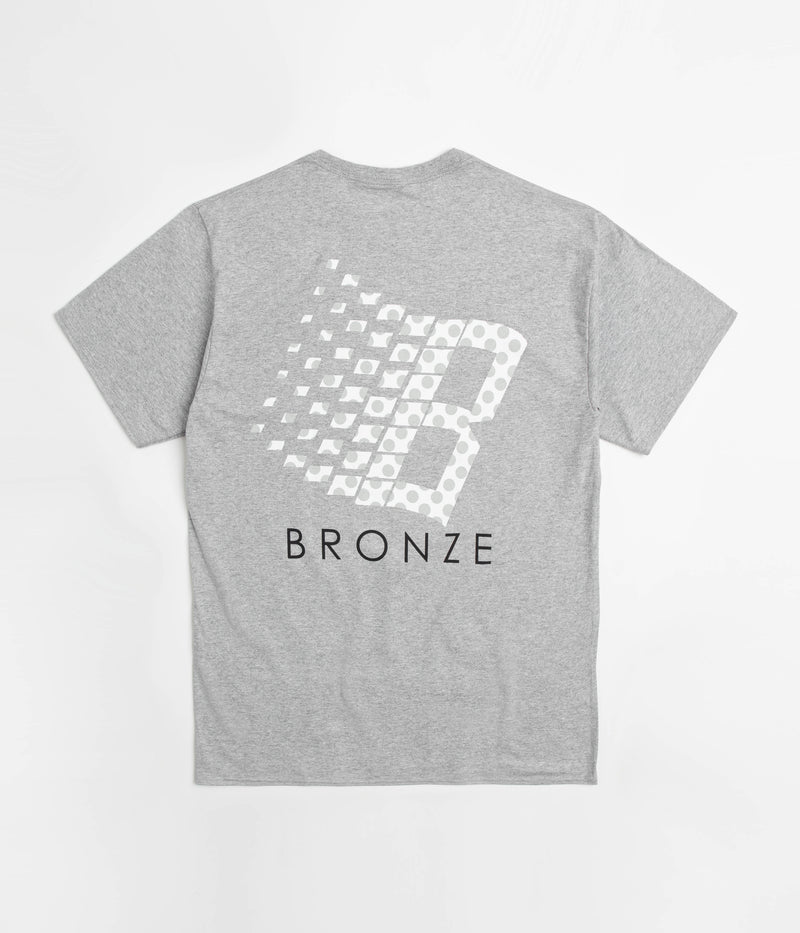 Bronze 56K Polka Dot Logo T-Shirt in Heather Grey