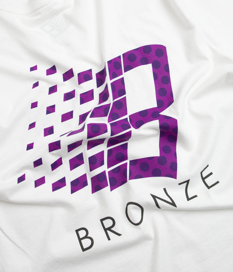 Bronze 56K Polka Dot Logo T-Shirt in White