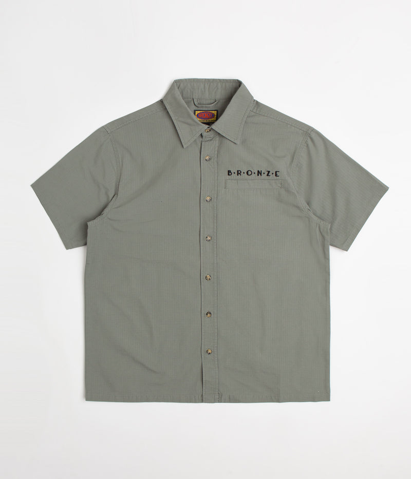 Bronze 56K Ripstop Short Sleeve Shirt in Grey