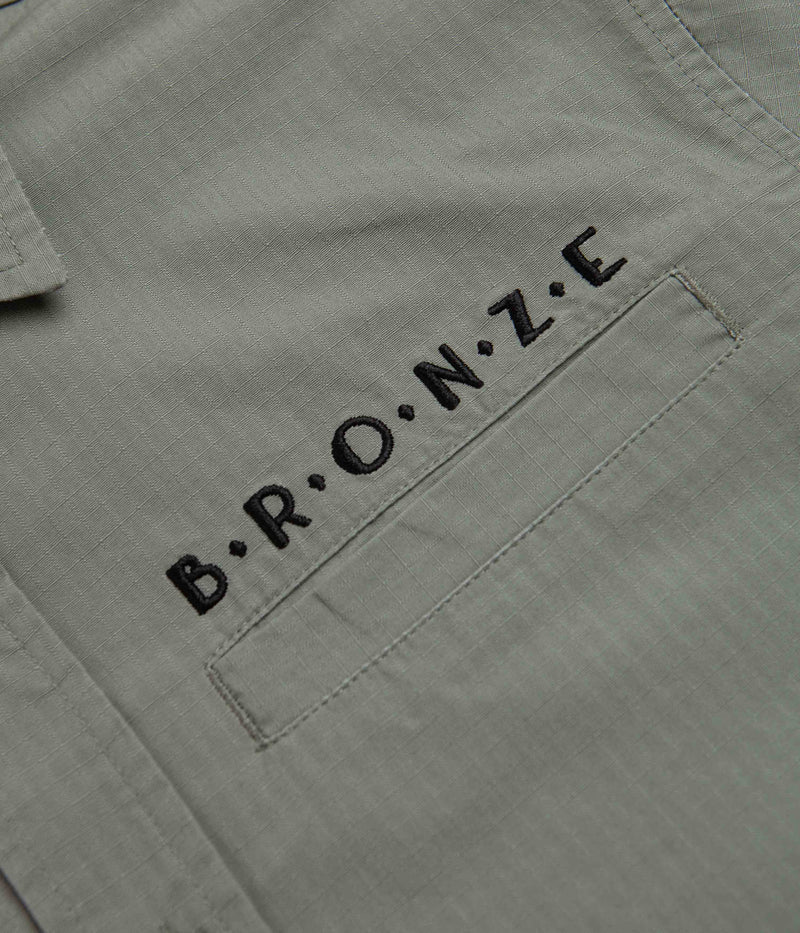 Bronze 56K Ripstop Short Sleeve Shirt in Grey