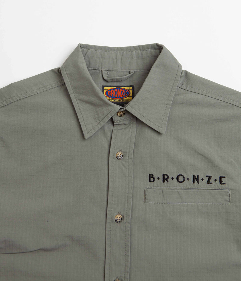 Bronze 56K Ripstop Short Sleeve Shirt in Grey