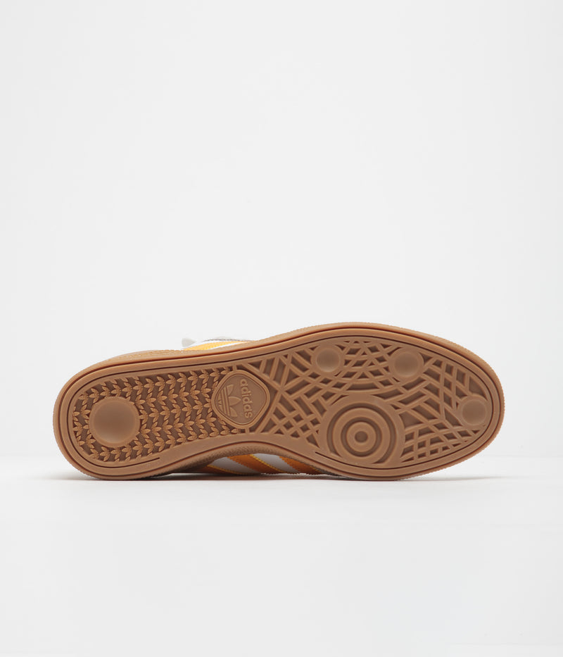 Adidas Busenitz Shoes in Crystal White and Yellow / Gum4