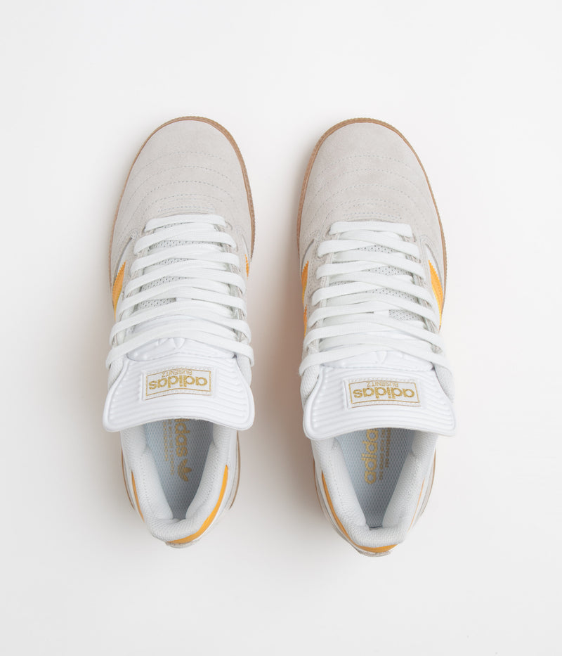 Adidas Busenitz Shoes in Crystal White and Yellow / Gum4