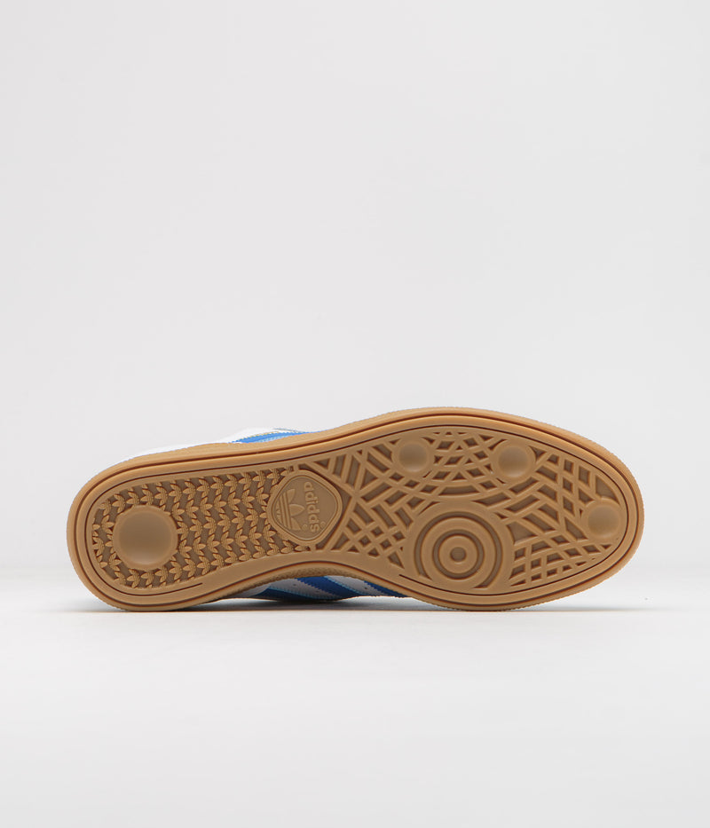 Adidas Busenitz Shoes in FTWR White and Bluebird / Gold Metallic