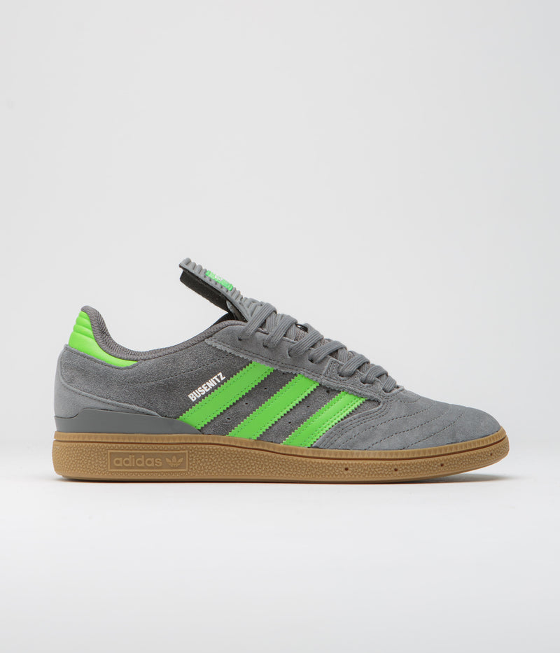 Adidas Busenitz Shoes in Grey Four and Lime / Gum4