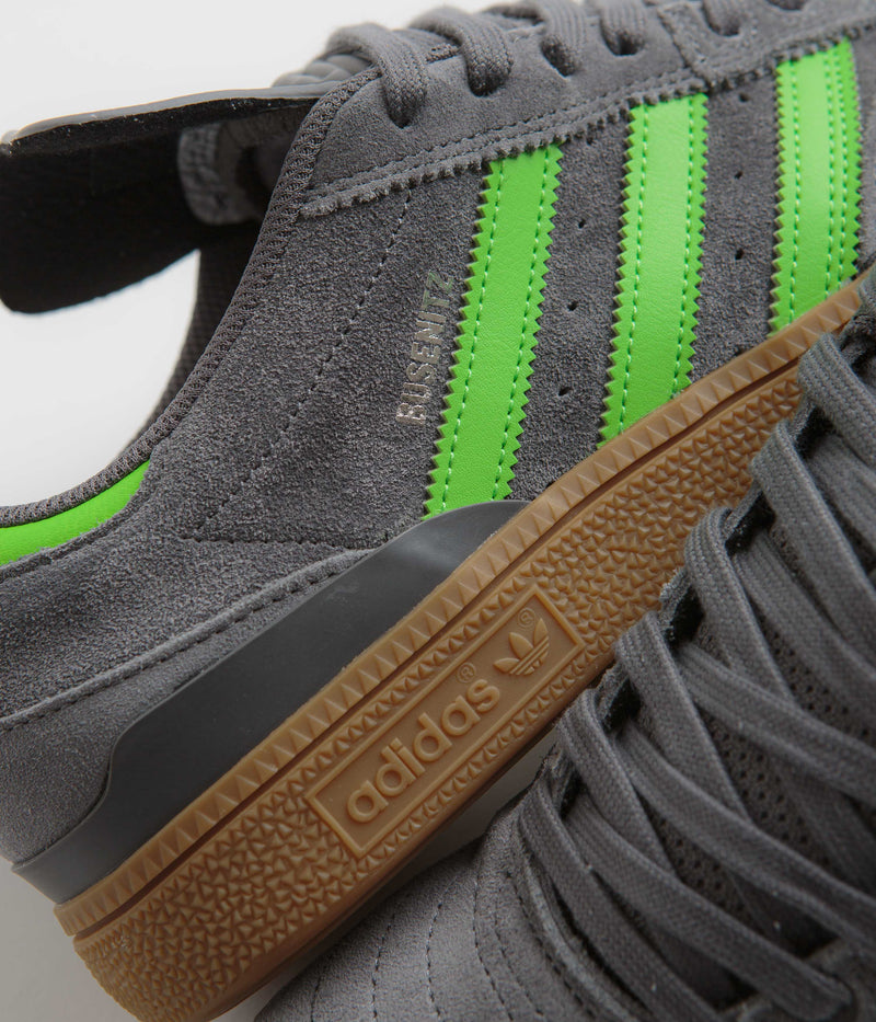 Adidas Busenitz Shoes in Grey Four and Lime / Gum4
