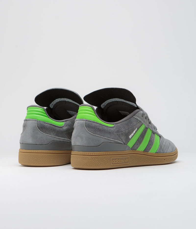 Adidas Busenitz Shoes in Grey Four and Lime / Gum4
