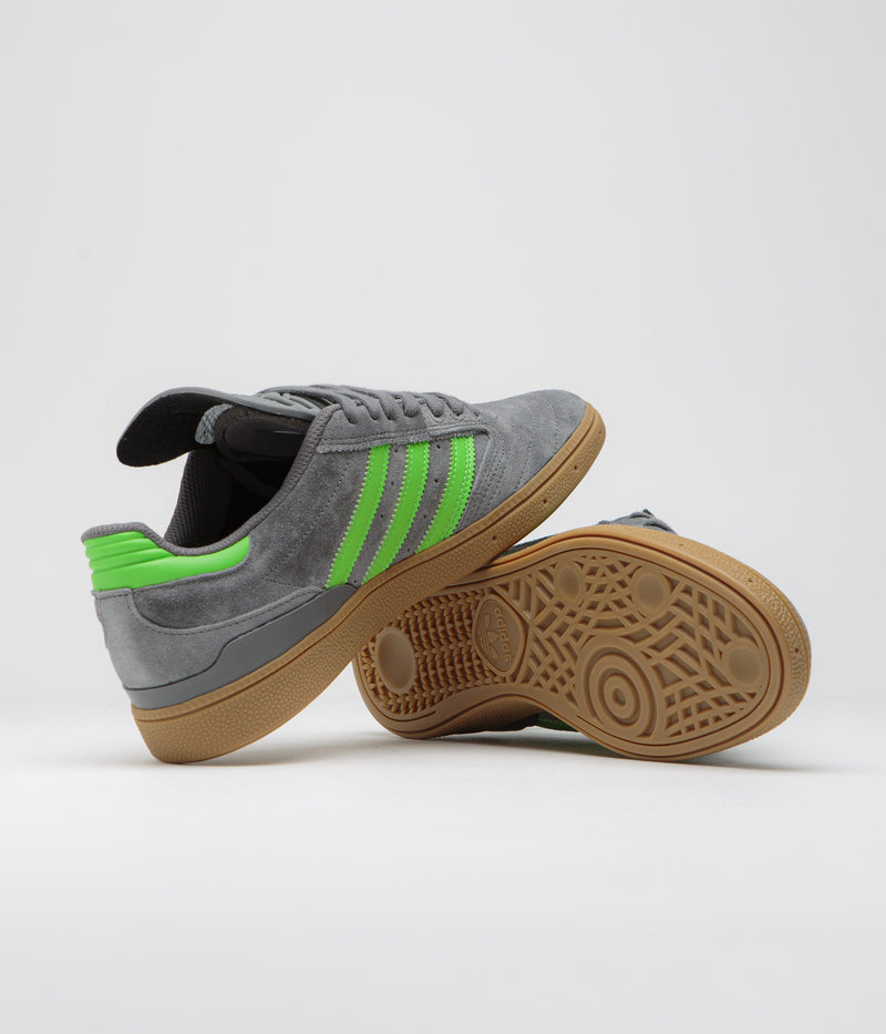 Adidas Busenitz Shoes in Grey Four and Lime / Gum4