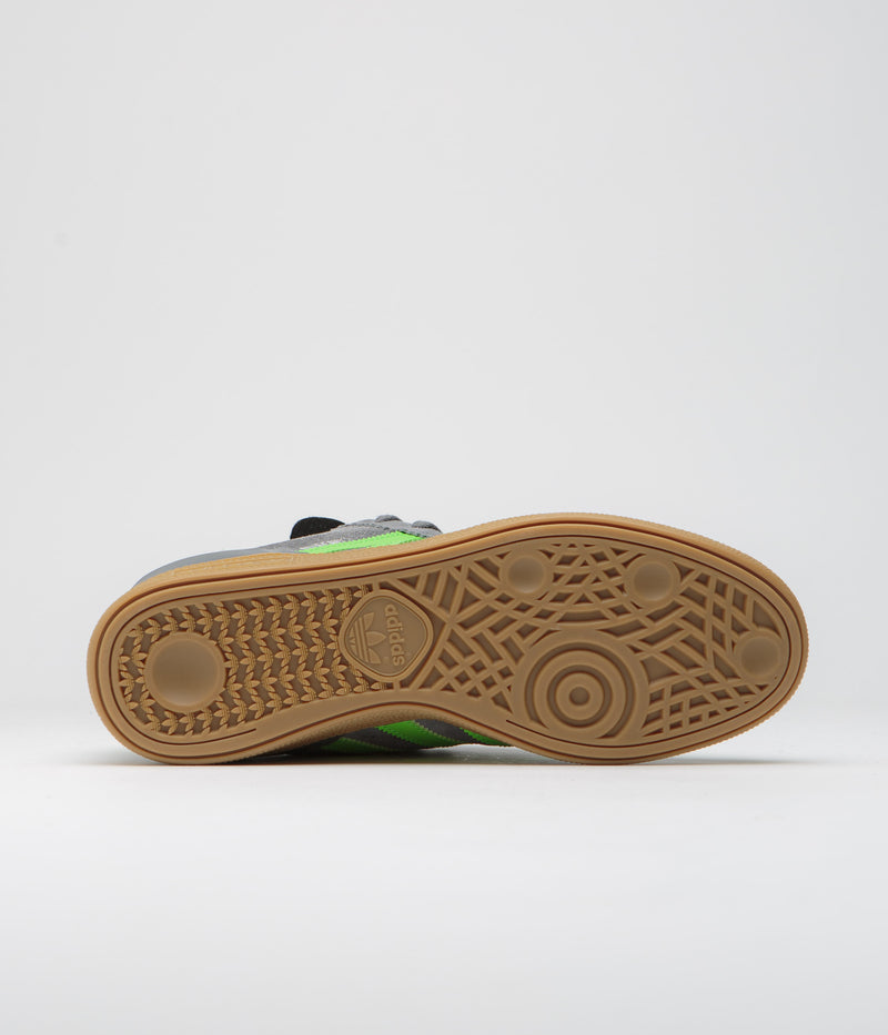 Adidas Busenitz Shoes in Grey Four and Lime / Gum4