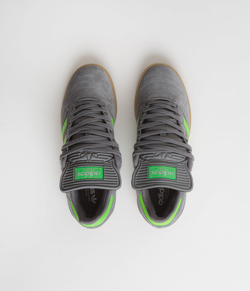 Adidas Busenitz Shoes in Grey Four and Lime / Gum4