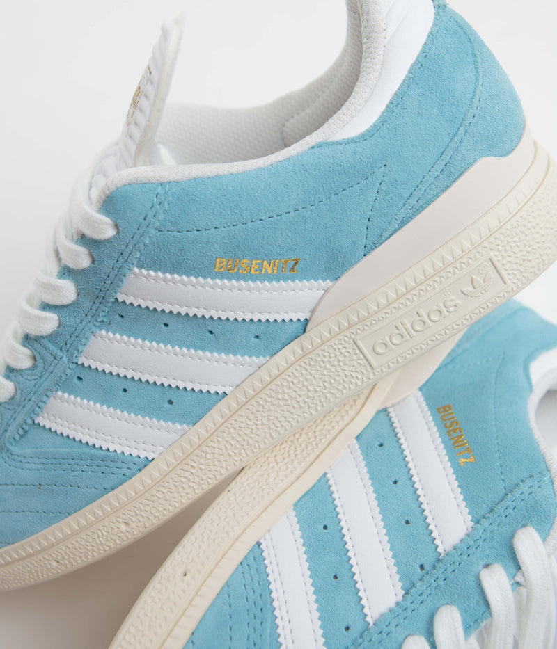 Adidas Busenitz Shoes in Preloved Blue and FTWR White / Chalk White