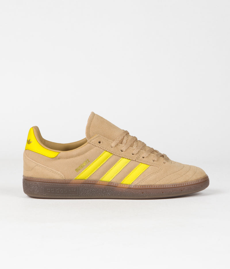 Adidas Busenitz Vintage Shoes in Golden Beige and Impact Yellow / Gum5