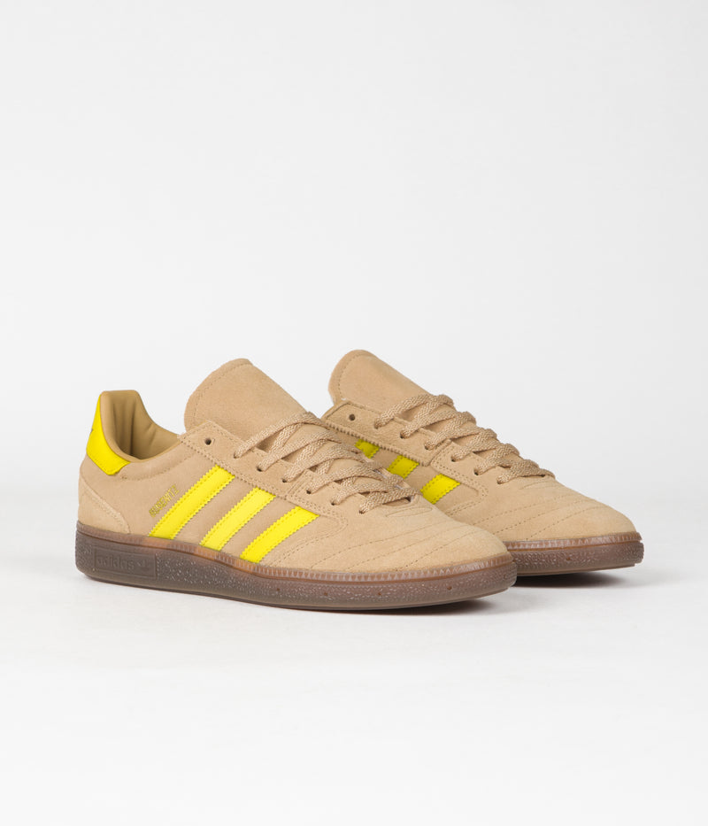 Adidas Busenitz Vintage Shoes in Golden Beige and Impact Yellow / Gum5