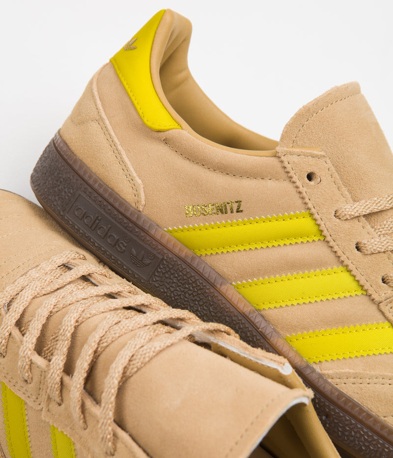 Adidas Busenitz Vintage Shoes in Golden Beige and Impact Yellow / Gum5