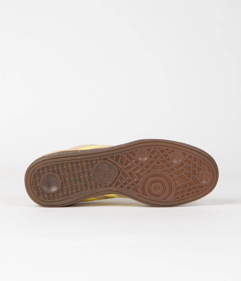Adidas Busenitz Vintage Shoes in Golden Beige and Impact Yellow / Gum5