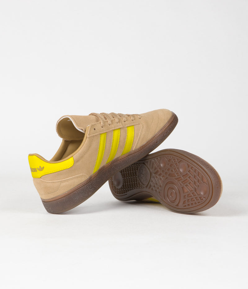 Adidas Busenitz Vintage Shoes in Golden Beige and Impact Yellow / Gum5