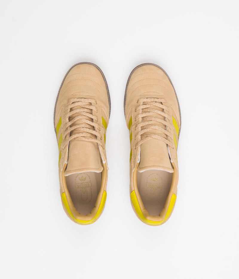 Adidas Busenitz Vintage Shoes in Golden Beige and Impact Yellow / Gum5
