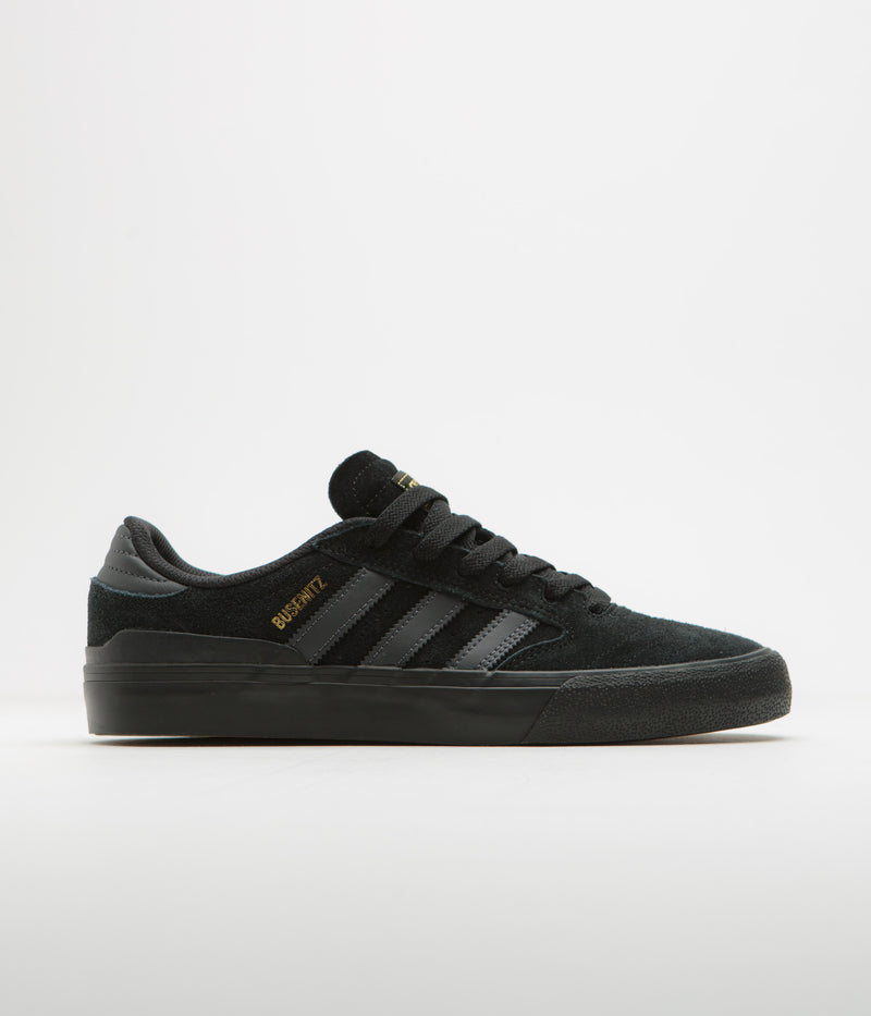 Adidas Busenitz Vulc II Shoes in Core Black and Carbon / Core Black