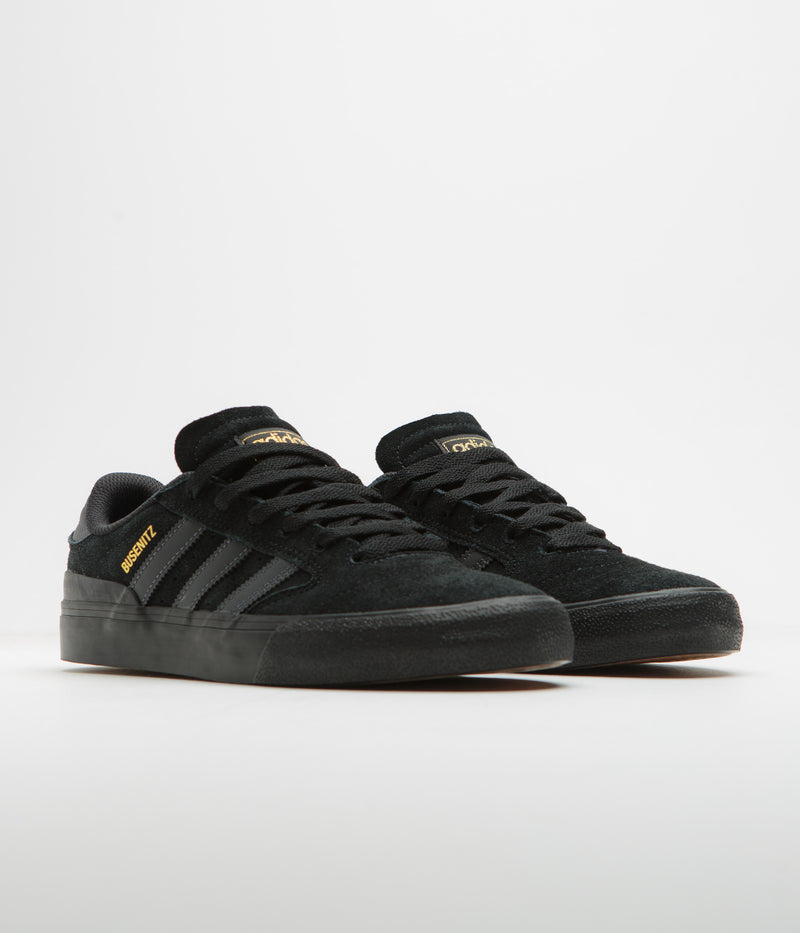 Adidas Busenitz Vulc II Shoes in Core Black and Carbon / Core Black