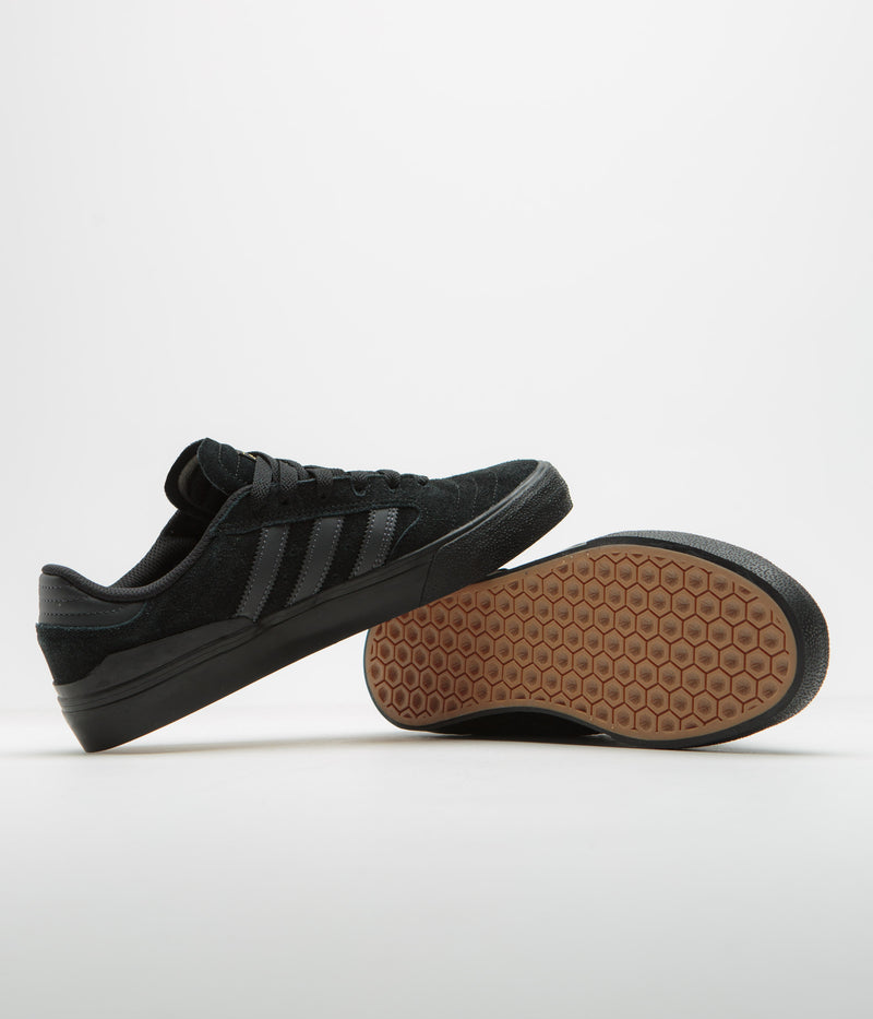 Adidas Busenitz Vulc II Shoes in Core Black and Carbon / Core Black