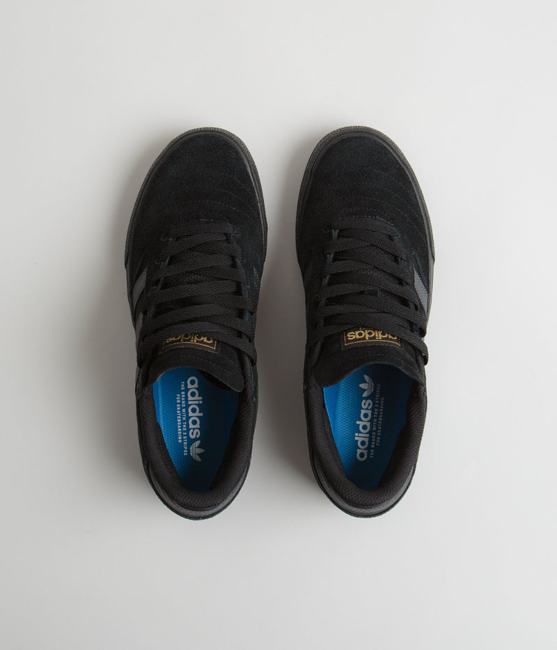 Adidas Busenitz Vulc II Shoes in Core Black and Carbon / Core Black