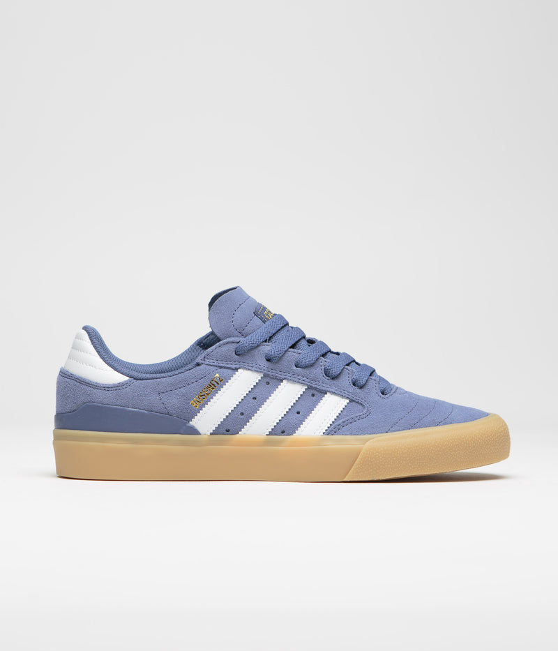 Adidas Busenitz Vulc II Shoes in Crew Blue and FTWR White / Gum3