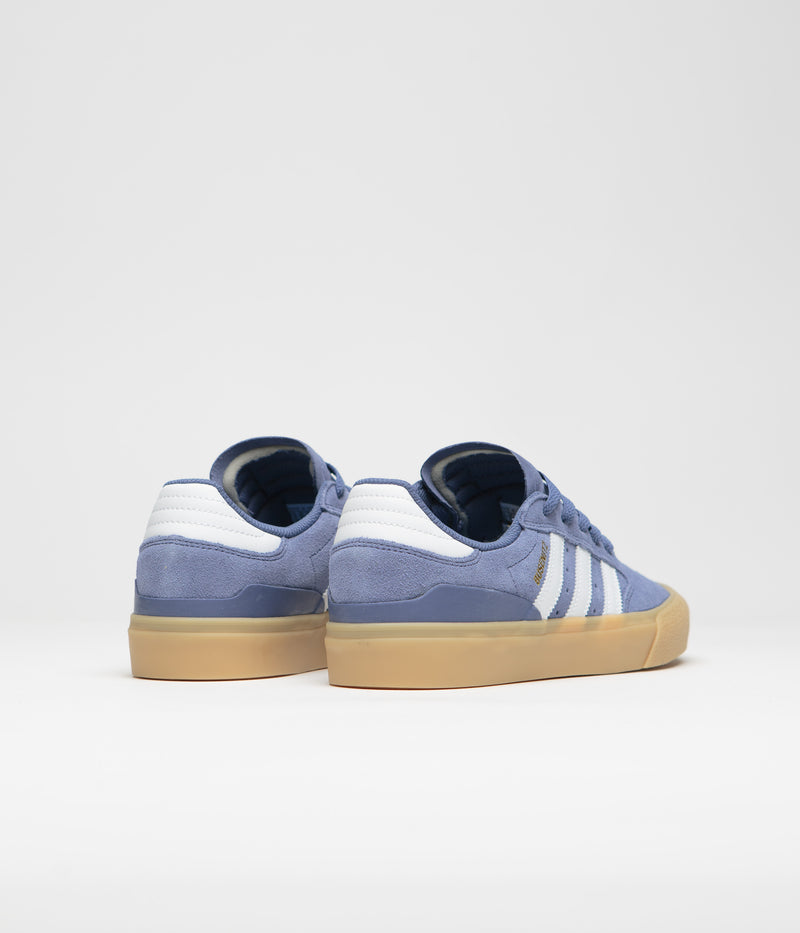 Adidas Busenitz Vulc II Shoes in Crew Blue and FTWR White / Gum3