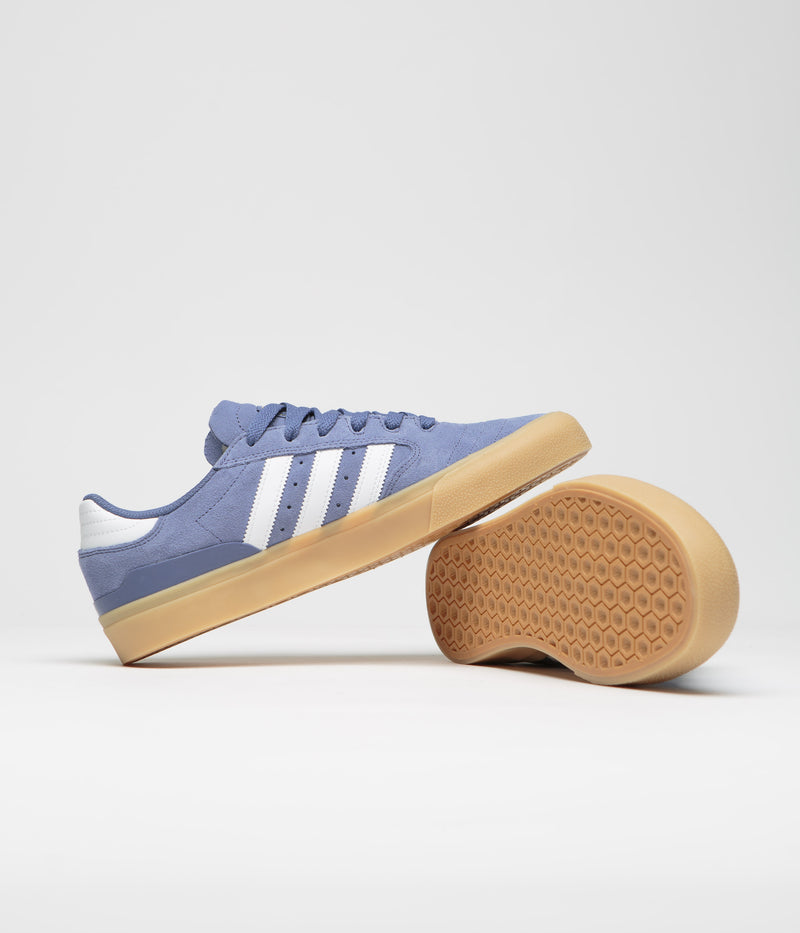 Adidas Busenitz Vulc II Shoes in Crew Blue and FTWR White / Gum3