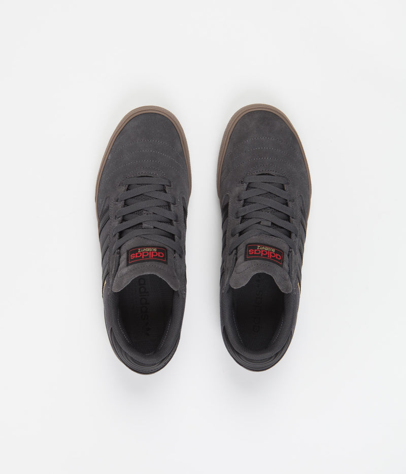 Adidas Busenitz Vulc II Shoes in Grey Six and Core Black / Gum5