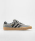 Adidas Busenitz Vulc II Shoes in Grey Three and Core Black / Gold Metallic