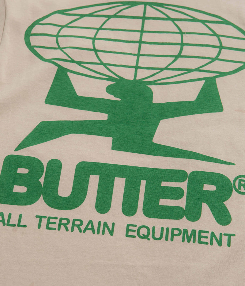 Butter Goods All Terrain T-Shirt in Sand and Green