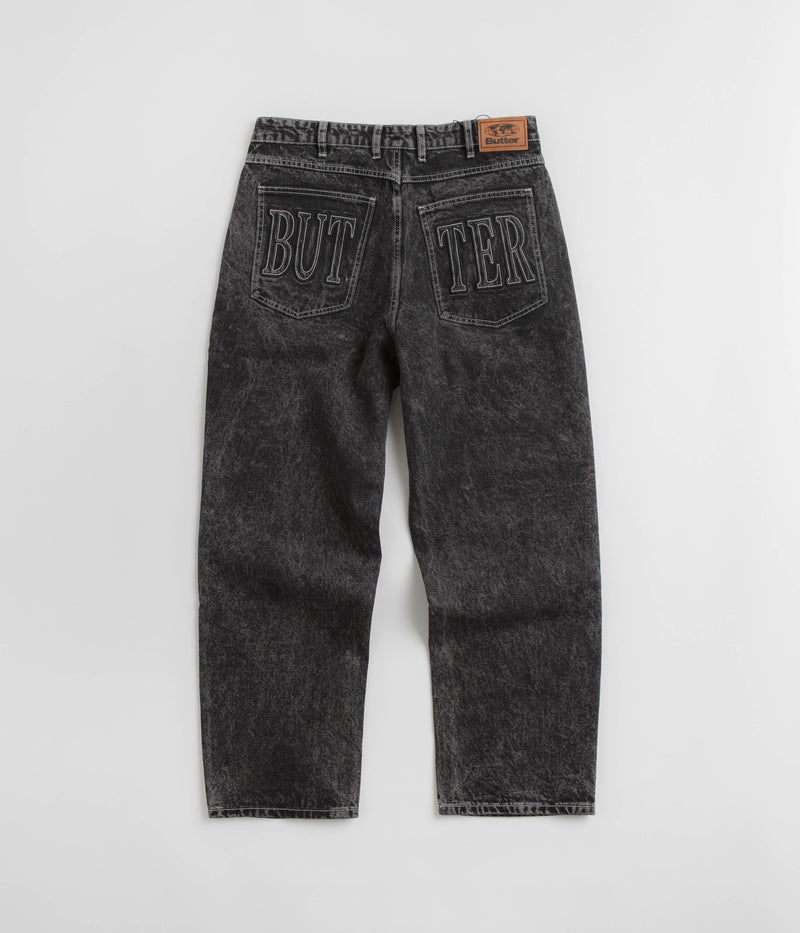 Butter Goods Applique Jeans in Acid Black
