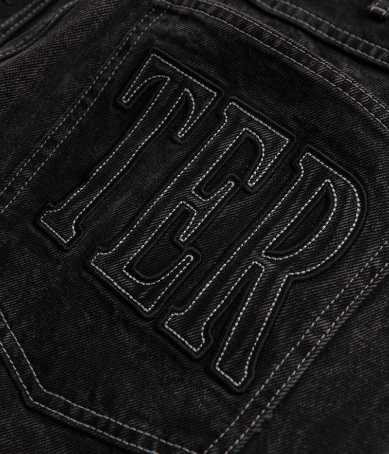 Butter Goods Applique Jeans in Acid Black