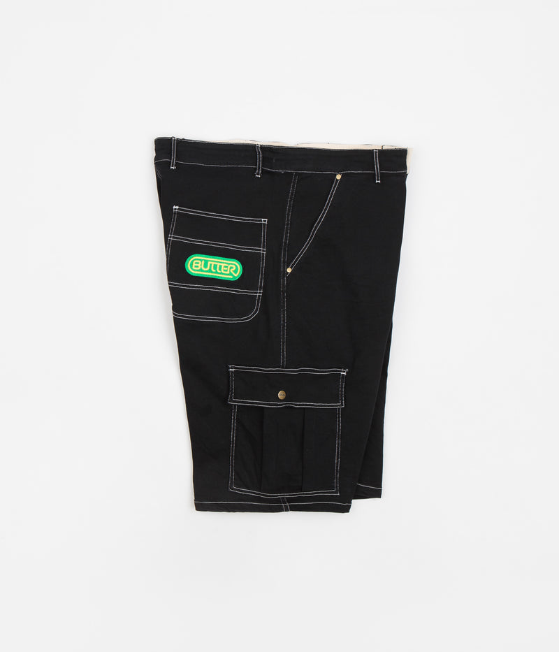 Butter Goods Baggy Cargo Shorts in Black